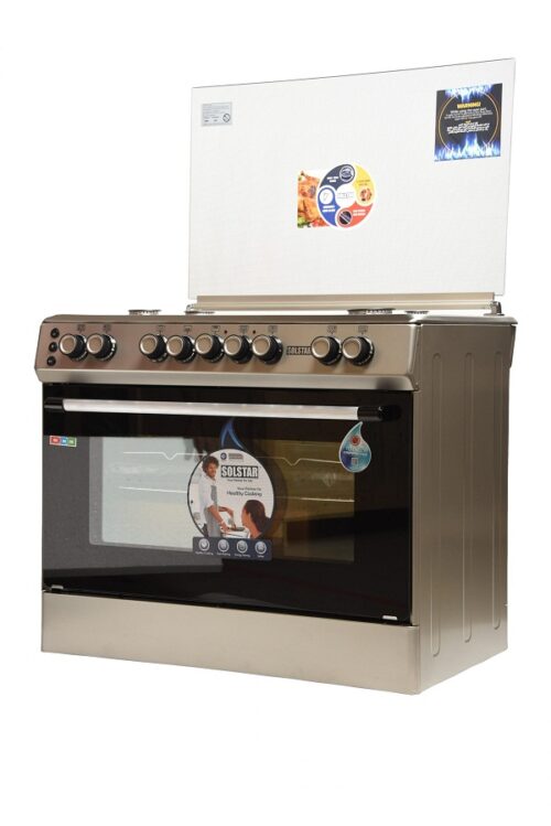 SOLSTAR 90CM, 4G+ 2 Hotplate GAS OVEN COOKERS (SO942DGINBSS)INOX - Image 3