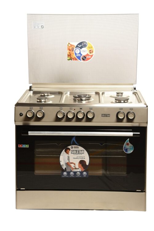 SOLSTAR 90CM, 5 GAS COOKERS (SO950DEINBSS)INOX