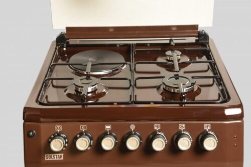 SOLSTAR 60CM, 3 GAS +1  Hotplate COOKERS (SO631DERATBRBSS)BROWN - Image 2