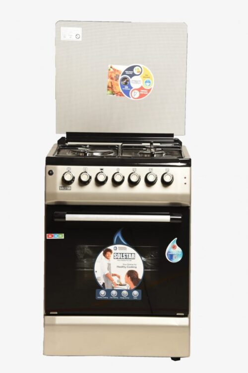SOLSTAR 60CM, 3 GAS +1  Hotplate COOKERS (SO631DERATSLBSS) SILVER