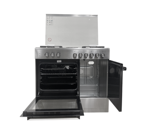 Simfer 4 Gas + 2 Electric Cooker 90*60CM- Silver(9426SEI ) - Image 3