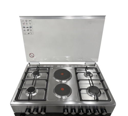 Simfer 4 Gas + 2 Electric Cooker 90*60CM- Silver(9426SEI ) - Image 2