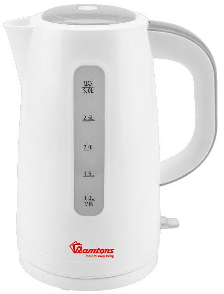 RAMTON CORDLESS ELECTRIC KETTLE 3 LITRES WHITE RM 567