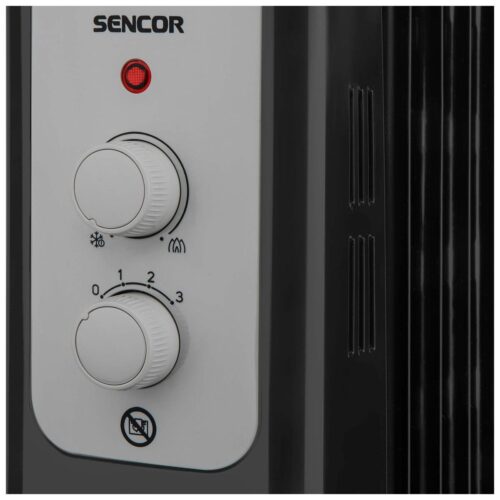 SENCOR ELECTRIC OIL FILLED RADIATOR HEATER 2000W(SOH 3309BK) - Image 3