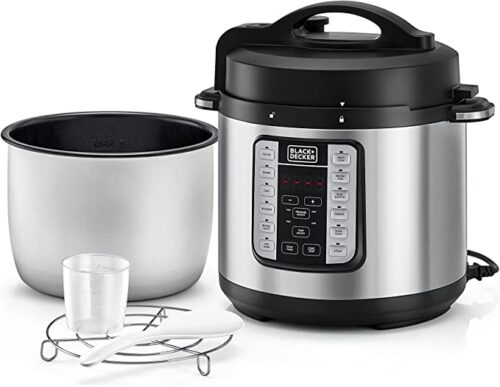 Black+Decker Pressure Cooker, 1000W, 7 in 1, 6.0 L(PCP1000-B5) - Image 3