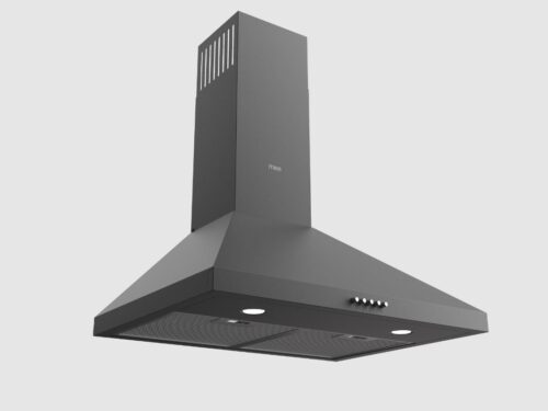 MIKA 60CM S/STEEL CHIMNEY HOOD Pyramid Push Button (MHP611BB)