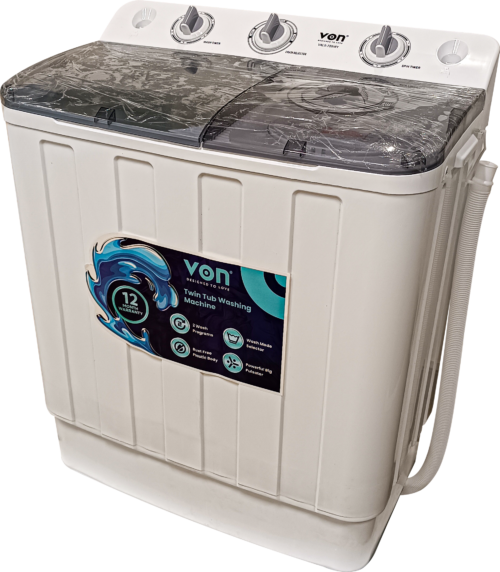 VON Twin Tub Washing Machine 7KG(VALS-75BWY) - Image 2