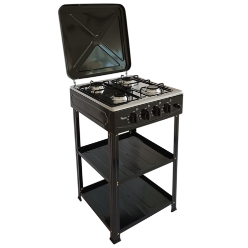 RAMTONS GAS COOKER 4 BURNER STAINLESS STEEL WITH STAND- (RG/547) - Image 2