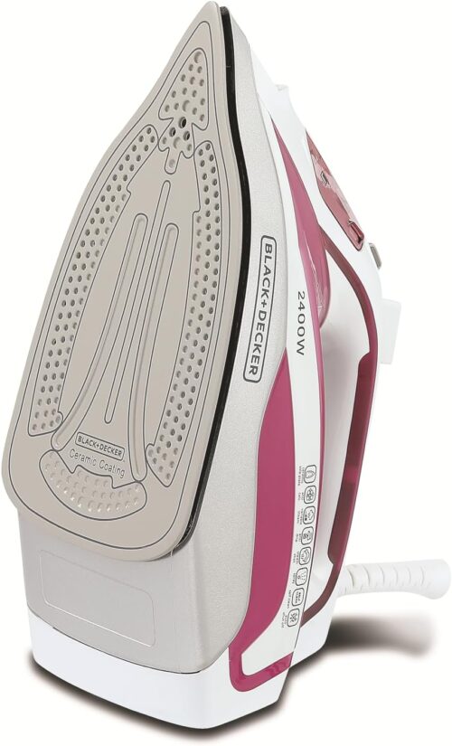 Black and Decker X2400-B5 Ceramic Soleplate Steam Iron - 2400W - Image 3