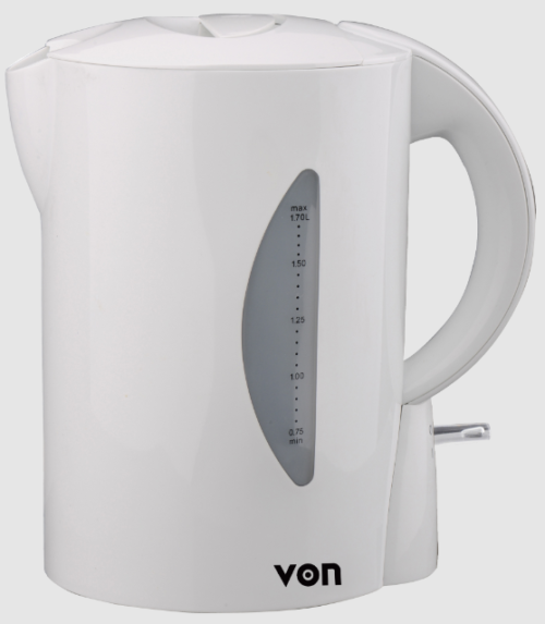 Von 1.7L Corded Kettle 2200W - White(VSKC17BVW)
