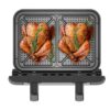 MIKA Air Fryer, Duo, Digital, 10L, Black & Stainless Steel (MAFDW2310DB) - Image 3