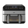 MIKA Air Fryer, Duo, Digital, 10L, Black & Stainless Steel (MAFDW2310DB)