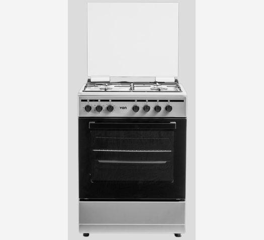 Von Cooker 3 Gas + 1 Electric - Enamel Inox Grey (VCF653141NSY)