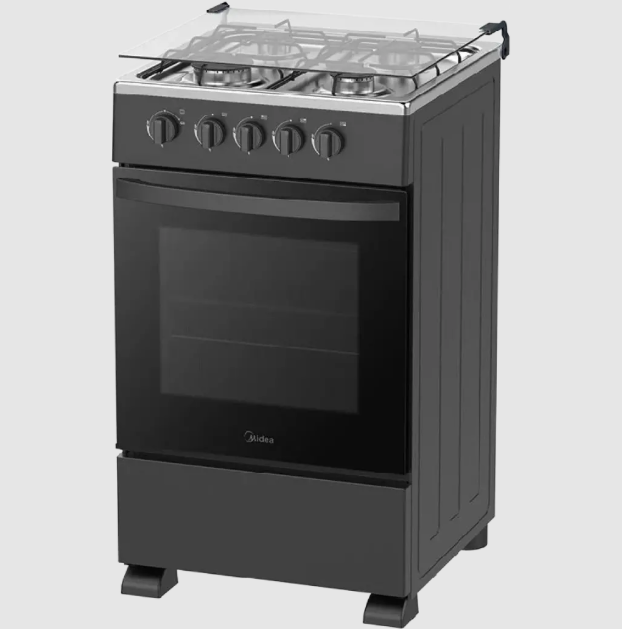 Midea Gas Oven with 4 Gas Burners, 50*60, Black(50TMG4G082-B)