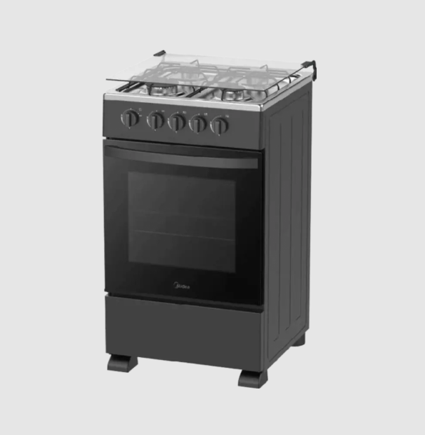 Midea Gas Oven with 4 Gas Burners, 50*60, Black(50E3G1H-BK)