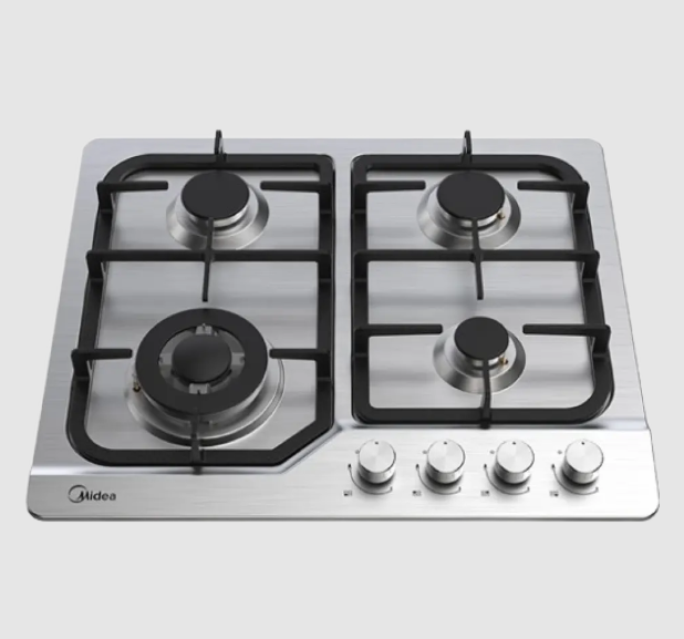 Midea Built-In Gas Hob, 4 Burners, Stainless Steel (60SJ401)