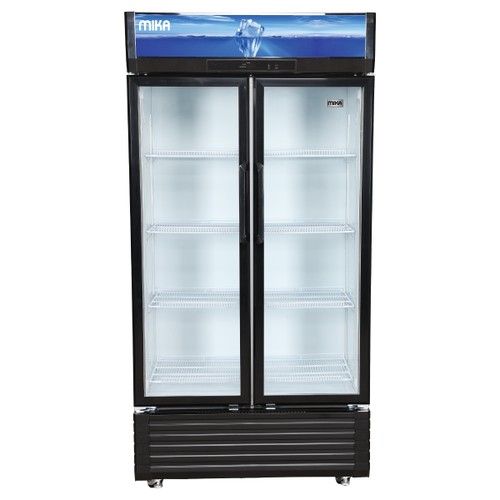 MIKA Showcase Chiller, 810L, Double Door, Black (MSCU2D8101BL)