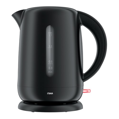 MIKA Kettle, 1.7L, Glass, 360º Cordless, Concealed Element, S/STEEL(MKT1801B)